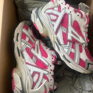 Balenciaga Pink and White Sneakers